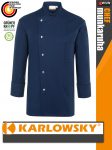   Karlowsky NAVY LARS kevertszálas 95C-on mosható hosszúujjú férfi séf kabát - munkaruha