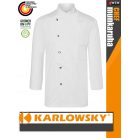 Karlowsky WHITE LARS kevertszálas 95C-on mosható hosszúujjú férfi séf kabát - munkaruha