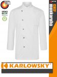   Karlowsky WHITE LARS kevertszálas 95C-on mosható hosszúujjú férfi séf kabát - munkaruha