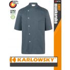 Karlowsky ANTHRACITE GUSTAV kevertszálas 95C-on mosható rövidujjú férfi séf kabát - munkaruha