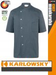   Karlowsky ANTHRACITE GUSTAV kevertszálas 95C-on mosható rövidujjú férfi séf kabát - munkaruha