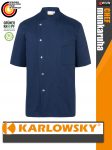   Karlowsky NAVY GUSTAV kevertszálas 95C-on mosható rövidujjú férfi séf kabát - munkaruha