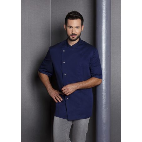 Karlowsky NAVY GUSTAV kevertszálas 95C-on mosható rövidujjú férfi séf kabát - munkaruha