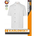 Karlowsky WHITE GUSTAV kevertszálas 95C-on mosható rövidujjú férfi séf kabát - munkaruha