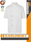  Karlowsky WHITE GUSTAV kevertszálas 95C-on mosható rövidujjú férfi séf kabát - munkaruha