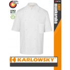 Karlowsky WHITE LENNERT kevertszálas 95C-on mosható rövidúujjú férfi séf kabát - munkaruha