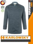   Karlowsky ANTHRACITE NOAH lélegző 95C-on mosható hosszúujjú férfi séf kabát - munkaruha