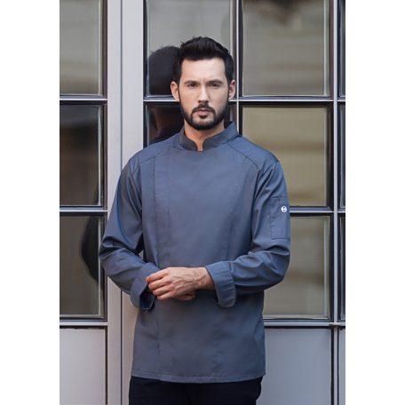 Karlowsky ANTHRACITE NOAH lélegző 95C-on mosható hosszúujjú férfi séf kabát - munkaruha