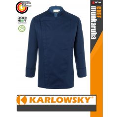   Karlowsky NAVY NOAH lélegző 95C-on mosható hosszúujjú férfi séf kabát - munkaruha