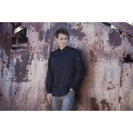 Karlowsky BLACK NEW-IDENTITY lélegző 95C-on mosható hosszúujjú férfi séf ing - munkaruha