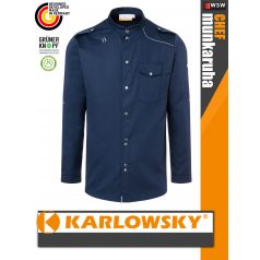   Karlowsky NAVY NEW-IDENTITY lélegző 95C-on mosható hosszúujjú férfi séf ing - munkaruha