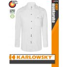 Karlowsky WHITE NEW-IDENTITY lélegző 95C-on mosható hosszúujjú férfi séf ing - munkaruha