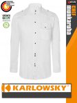   Karlowsky WHITE NEW-IDENTITY lélegző 95C-on mosható hosszúujjú férfi séf ing - munkaruha