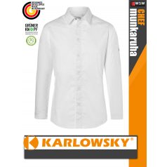   Karlowsky WHITE MODERN-EDGE lélegző 95C-on mosható hosszúujjú férfi séf ing - munkaruha