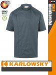   Karlowsky ANTHRACITE MODERN-LOOK lélegző 95C-on mosható rövidúujjú férfi séf kabát - munkaruha