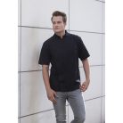 Karlowsky BLACK MODERN-LOOK lélegző 95C-on mosható rövidúujjú férfi séf kabát - munkaruha