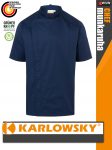   Karlowsky NAVY MODERN-LOOK lélegző 95C-on mosható rövidúujjú férfi séf kabát - munkaruha