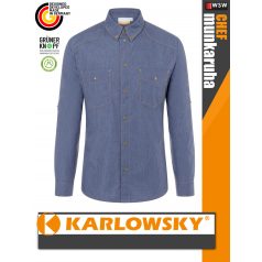   Karlowsky VINTAGEBLUE JEANS-STYLE lélegző farmer anyagú hosszúujjú férfi séfing - munkaruha