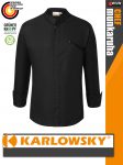   Karlowsky BLACK MODERN-TOUCH lélegző 95C-on mosható hosszúujjú férfi séf kabát - munkaruha