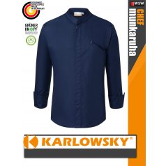   Karlowsky NAVY MODERN-TOUCH lélegző 95C-on mosható hosszúujjú férfi séf kabát - munkaruha