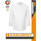 Karlowsky WHITE MODERN-TOUCH lélegző 95C-on mosható hosszúujjú férfi séf kabát - munkaruha
