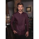 Karlowsky AUBERGINE GREEN-GENERATION lélegző újrahasznosított anyagú hosszúujjú férfi séf ing - munkaruha