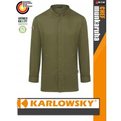   Karlowsky MOSS GREEN-GENERATION lélegző újrahasznosított anyagú hosszúujjú férfi séf ing - munkaruha