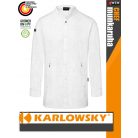 Karlowsky WHITE GREEN-GENERATION lélegző újrahasznosított anyagú hosszúujjú férfi séf ing - munkaruha