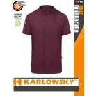 Karlowsky AUBERGINE GREEN-GENERATION lélegző újrahasznosított anyagú rövidujjú férfi séf ing - munkaruha