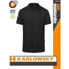 Karlowsky BLACK GREEN-GENERATION lélegző újrahasznosított anyagú rövidujjú férfi séf ing - munkaruha