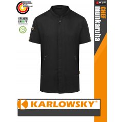   Karlowsky BLACK GREEN-GENERATION lélegző újrahasznosított anyagú rövidujjú férfi séf ing - munkaruha