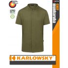 Karlowsky MOSS GREEN-GENERATION lélegző újrahasznosított anyagú rövidujjú férfi séf ing - munkaruha