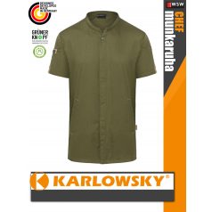   Karlowsky MOSS GREEN-GENERATION lélegző újrahasznosított anyagú rövidujjú férfi séf ing - munkaruha