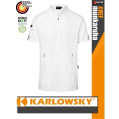   Karlowsky WHITE GREEN-GENERATION lélegző újrahasznosított anyagú rövidujjú férfi séf ing - munkaruha