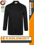   Karlowsky BLACK THOMAS kevertszálas 95C-on mosható hosszúujjú férfi séf kabát - munkaruha