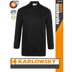  Karlowsky BLACK THOMAS kevertszálas 95C-on mosható hosszúujjú férfi séf kabát - munkaruha