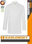   Karlowsky WHITE THOMAS kevertszálas 95C-on mosható hosszúujjú férfi séf kabát - munkaruha