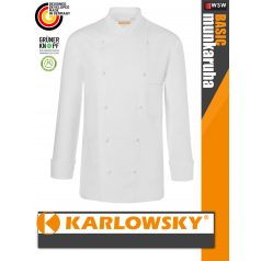   Karlowsky WHITE THOMAS kevertszálas 95C-on mosható hosszúujjú férfi séf kabát - munkaruha