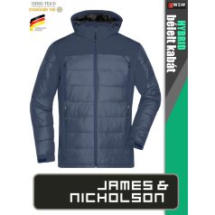   James & Nicholson HYBRID NAVY férfi technikai bélelt kabát - munkaruha