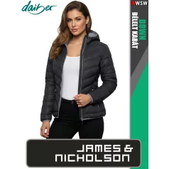   James & Nicholson DOWN BLACK női technikai bélelt kabát - munkaruha