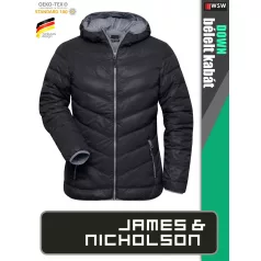   James & Nicholson DOWN BLACK női technikai bélelt kabát - munkaruha