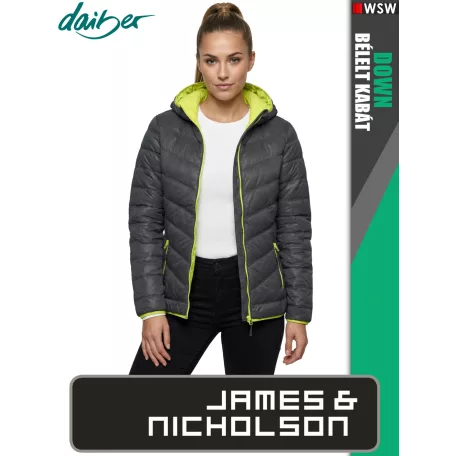 James & Nicholson DOWN CARBON női technikai bélelt kabát - munkaruha