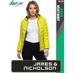   James & Nicholson DOWN YELLOW női technikai bélelt kabát - munkaruha