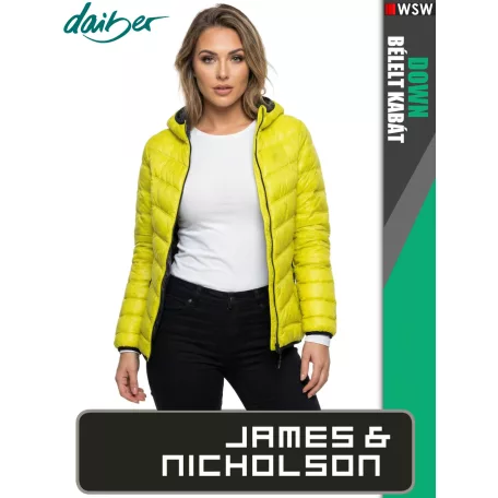 James & Nicholson DOWN YELLOW női technikai bélelt kabát - munkaruha