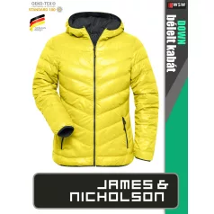   James & Nicholson DOWN YELLOW női technikai bélelt kabát - munkaruha
