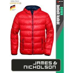   James & Nicholson DOWN RED férfi technikai bélelt kabát - munkaruha