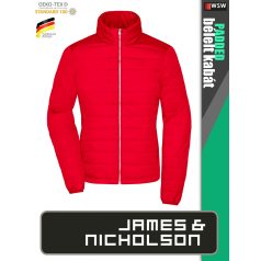   James & Nicholson PADDED RED női technikai bélelt kabát - munkaruha