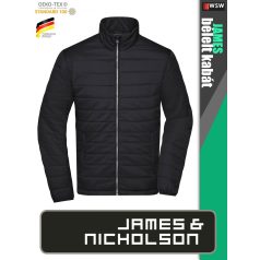   James & Nicholson PADDED BLACK férfi technikai bélelt kabát - munkaruha