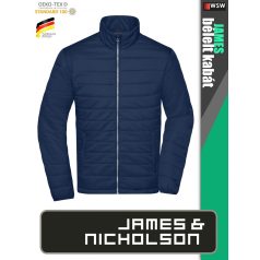   James & Nicholson PADDED NAVY férfi technikai bélelt kabát - munkaruha