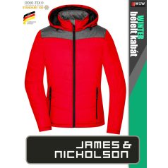   James & Nicholson WINTER RED női technikai bélelt kabát - munkaruha